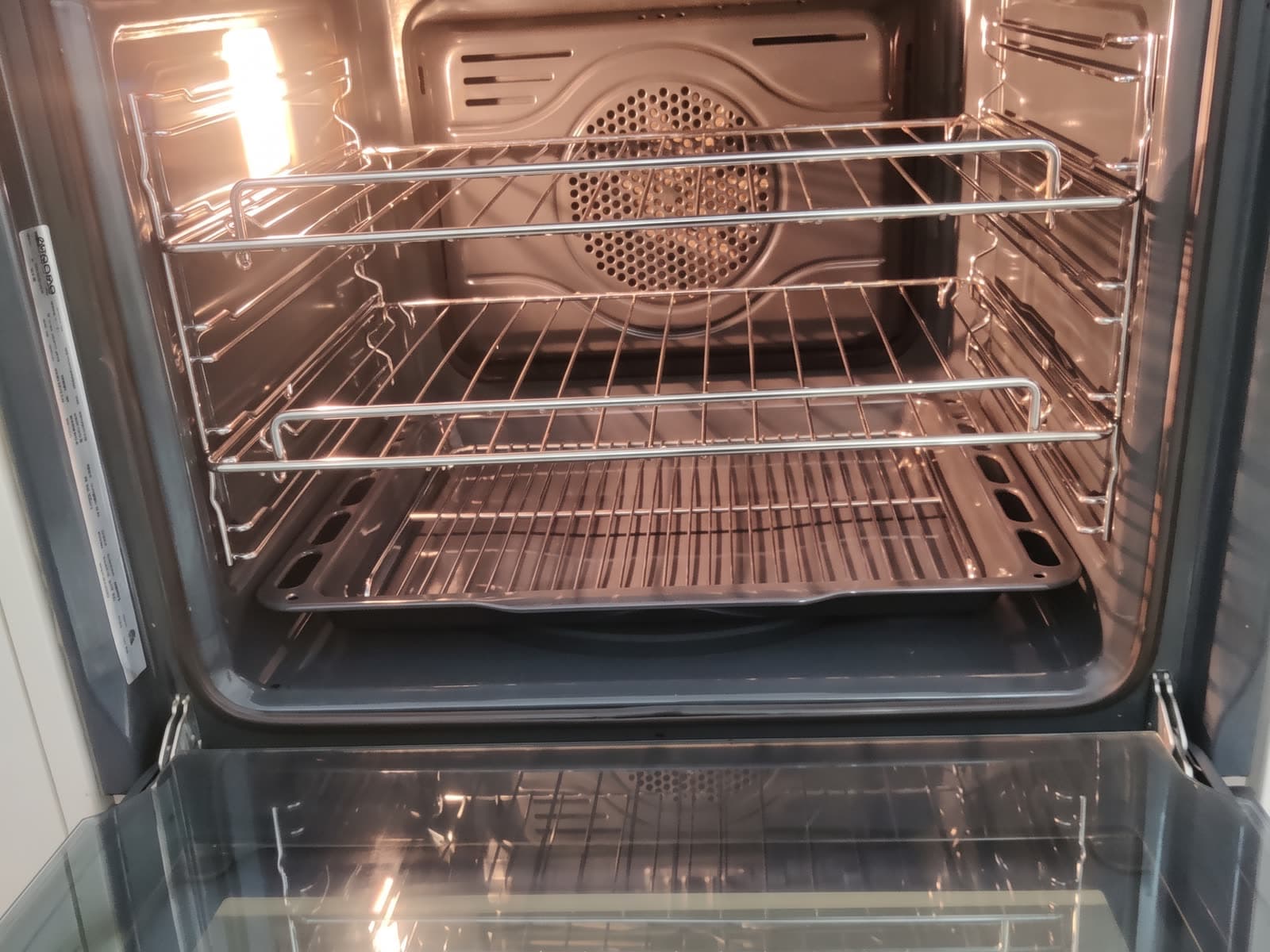 A spotless oven interior after an end of lease clean